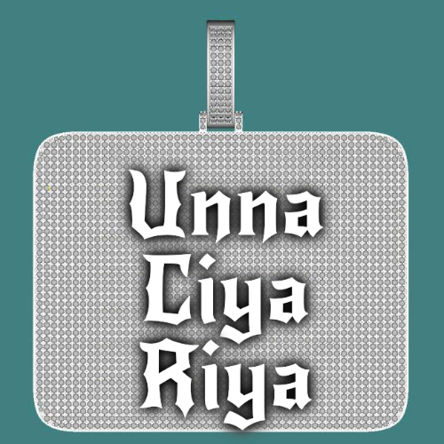 CUSTOM LETTER NECKLACE 3D BIG SQUARE