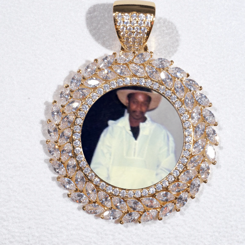 Large 3D Wheat Ear Custom Picture Pendant