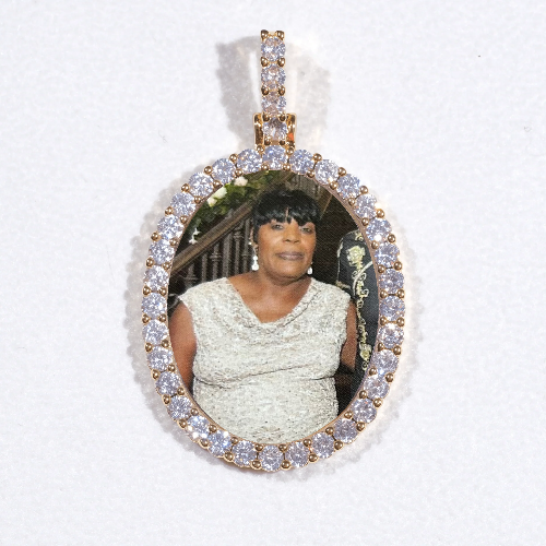 3D Oval Custom Picture Pendant