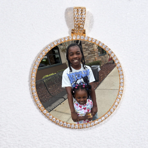 MEDIUM 3D CIRCLE CUSTOM PICTURE PENDANT