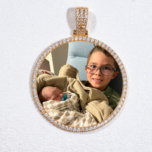 MEDIUM 3D CIRCLE CUSTOM PICTURE PENDANT