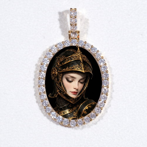 3D Oval Custom Picture Pendant