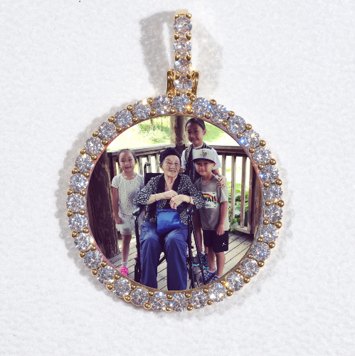 3D CIRCLE CUSTOM PICTURE PENDANT SMALL SIZE