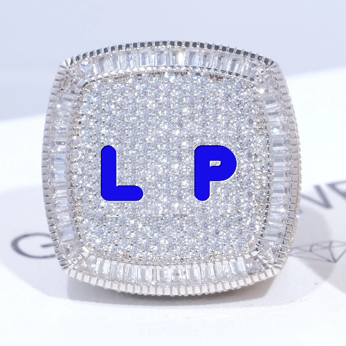 CUSTOM LETTER 3D ICED RING
