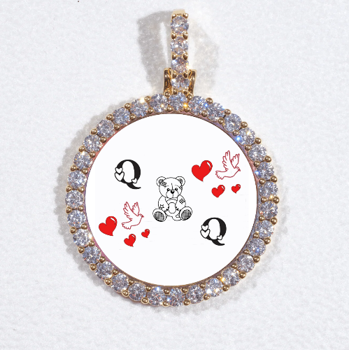 3D CIRCLE CUSTOM PICTURE PENDANT SMALL SIZE