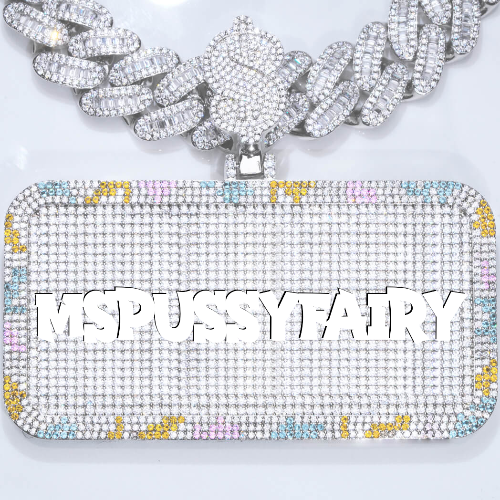 CUSTOM LETTER NECKLACE 3D COLORFUL SQUARE