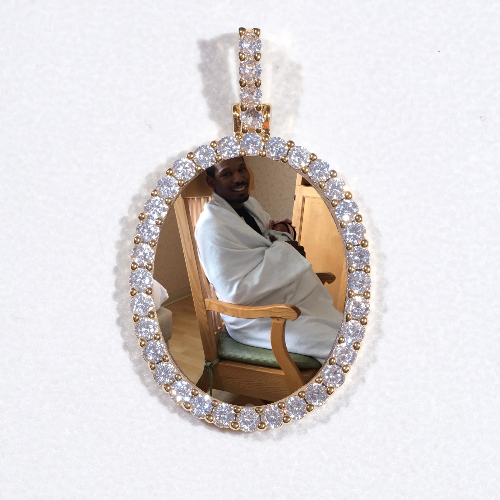 3D Oval Custom Picture Pendant
