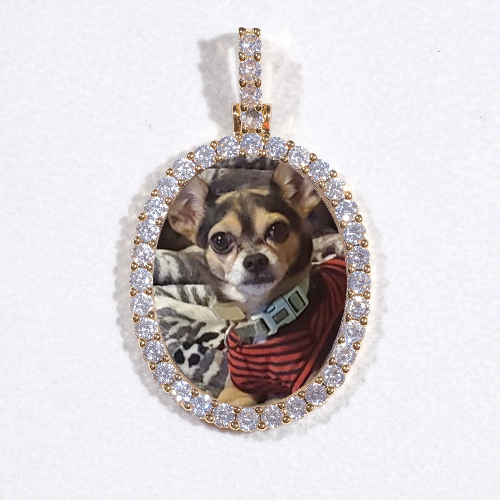 3D Oval Custom Picture Pendant