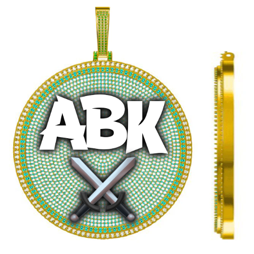 CUSTOM LETTER NECKLACE 3D BIG DISC