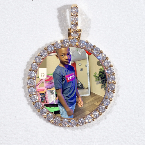 3D CIRCLE CUSTOM PICTURE PENDANT SMALL SIZE