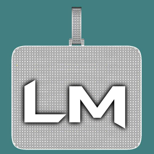 CUSTOM LETTER NECKLACE 3D BIG SQUARE