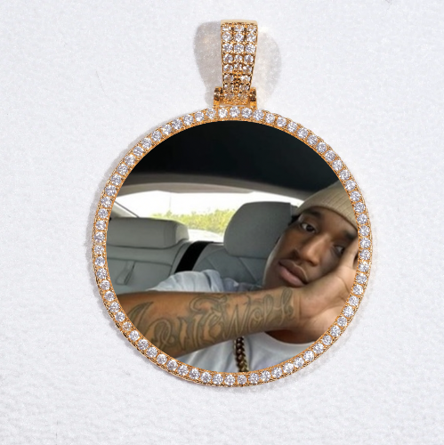 MEDIUM 3D CIRCLE CUSTOM PICTURE PENDANT