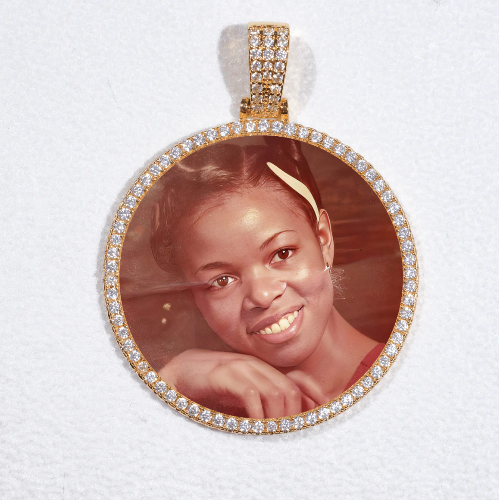 MEDIUM 3D CIRCLE CUSTOM PICTURE PENDANT