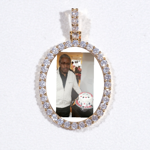 3D Oval Custom Picture Pendant