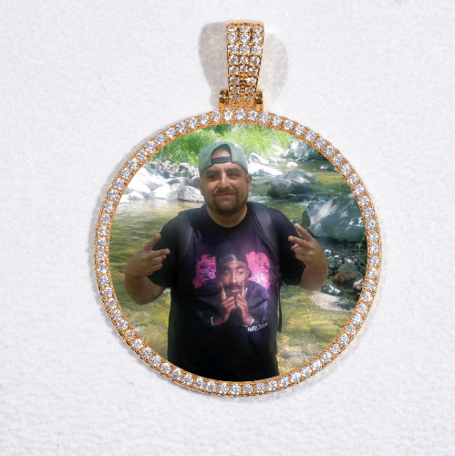 MEDIUM 3D CIRCLE CUSTOM PICTURE PENDANT
