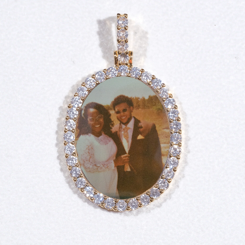 3D Oval Custom Picture Pendant