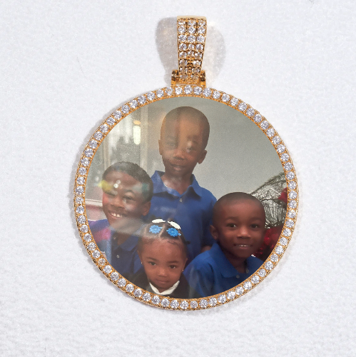 MEDIUM 3D CIRCLE CUSTOM PICTURE PENDANT
