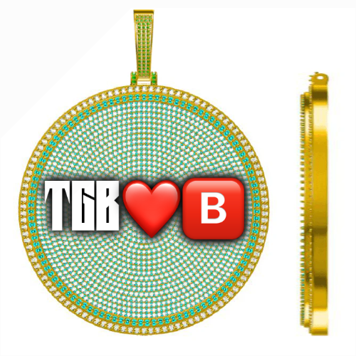 CUSTOM LETTER NECKLACE 3D BIG DISC