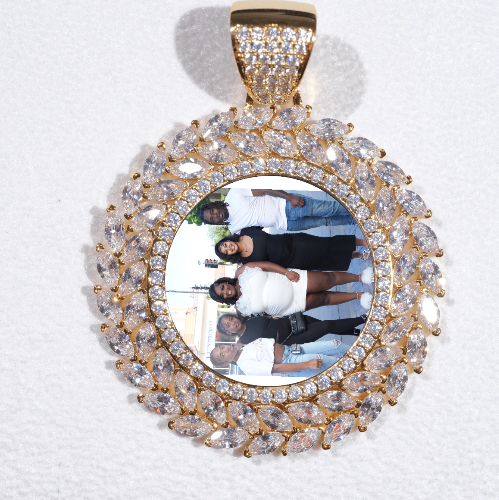 Large 3D Wheat Ear Custom Picture Pendant