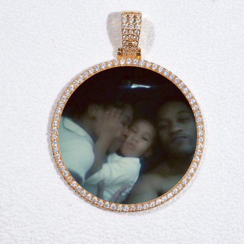 MEDIUM 3D CIRCLE CUSTOM PICTURE PENDANT