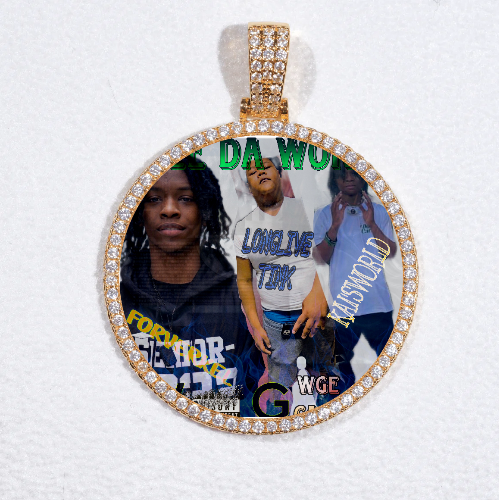 MEDIUM 3D CIRCLE CUSTOM PICTURE PENDANT