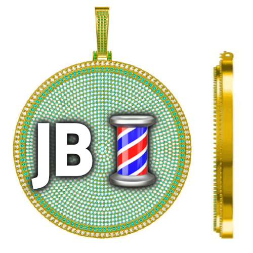 CUSTOM LETTER NECKLACE 3D BIG DISC