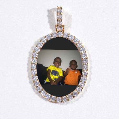 3D Oval Custom Picture Pendant
