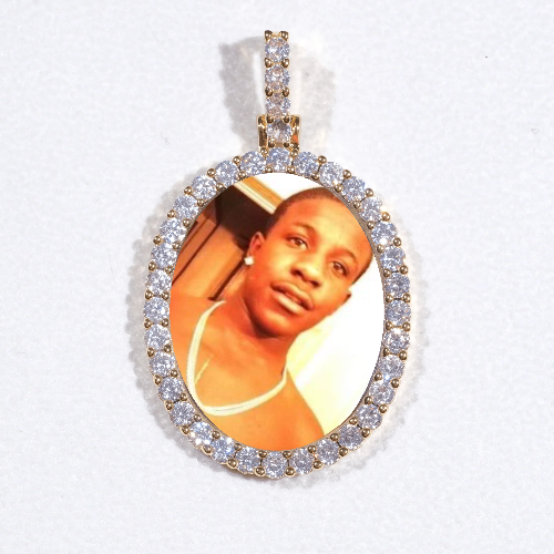 3D Oval Custom Picture Pendant
