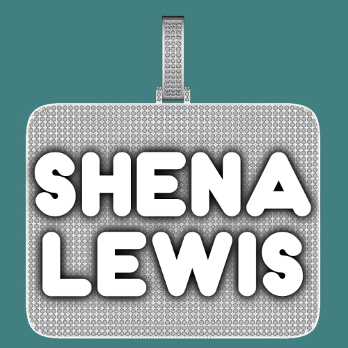 CUSTOM LETTER NECKLACE 3D BIG SQUARE