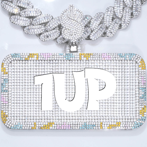 CUSTOM LETTER NECKLACE 3D COLORFUL SQUARE