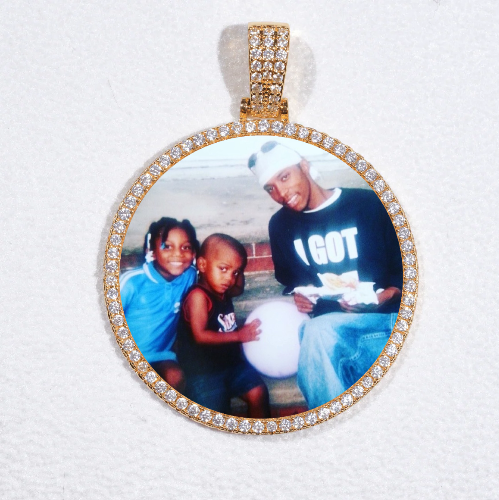 MEDIUM 3D CIRCLE CUSTOM PICTURE PENDANT