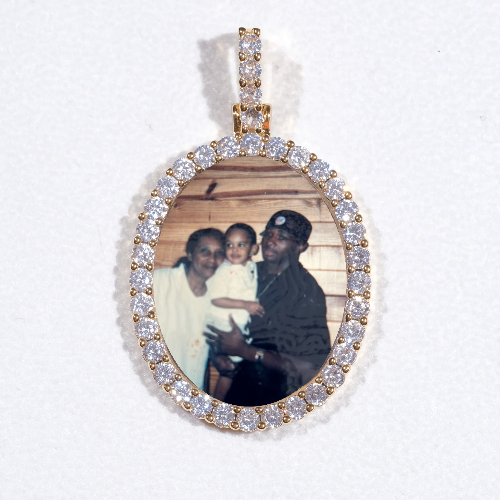 3D Oval Custom Picture Pendant