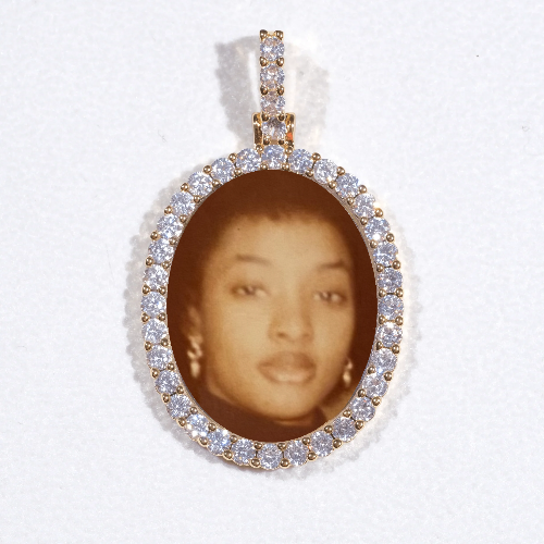 3D Oval Custom Picture Pendant