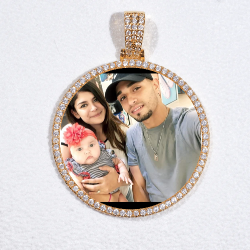 MEDIUM 3D CIRCLE CUSTOM PICTURE PENDANT