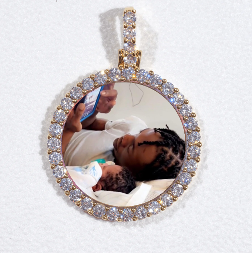3D CIRCLE CUSTOM PICTURE PENDANT SMALL SIZE