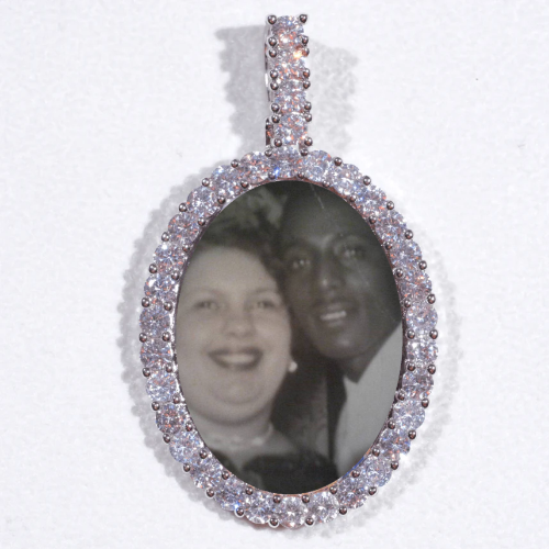 Large 3D Oval Custom Picture Pendant