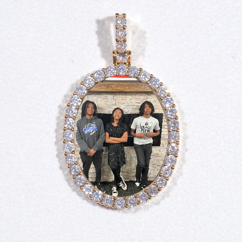 3D Oval Custom Picture Pendant