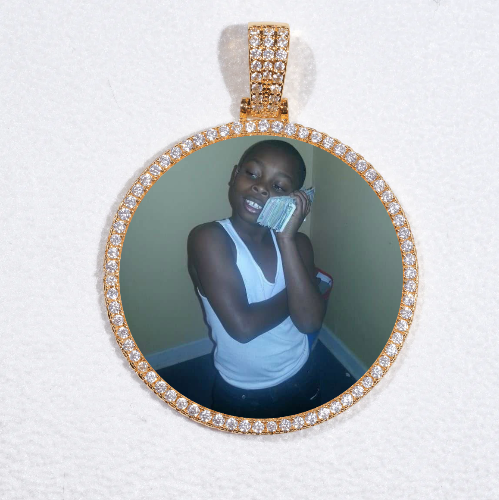 MEDIUM 3D CIRCLE CUSTOM PICTURE PENDANT