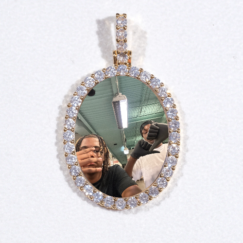 3D Oval Custom Picture Pendant