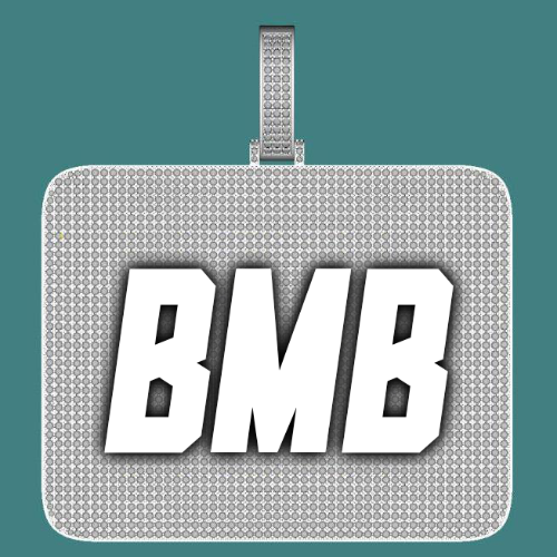 CUSTOM LETTER NECKLACE 3D BIG SQUARE