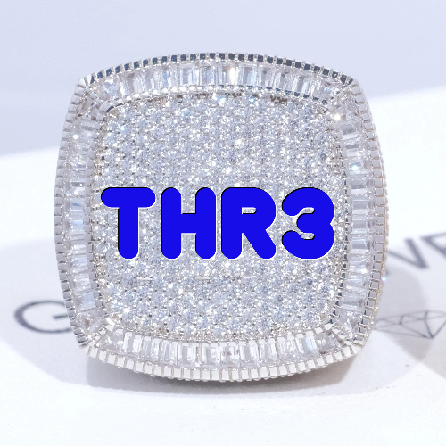 CUSTOM LETTER 3D ICED RING