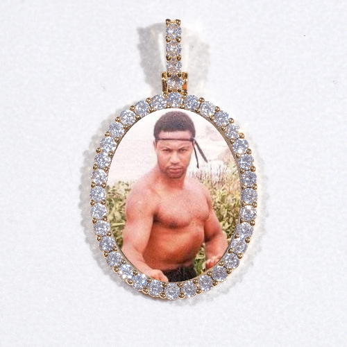 3D Oval Custom Picture Pendant