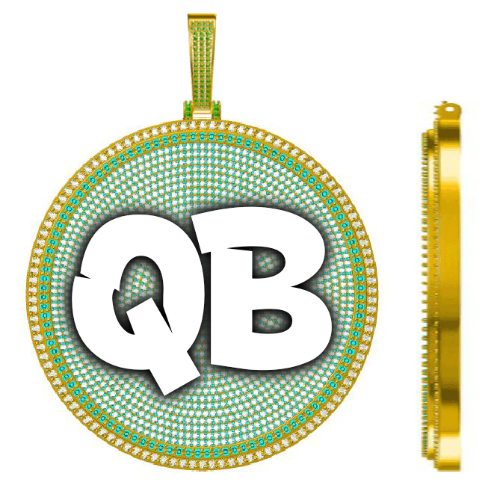 CUSTOM LETTER NECKLACE 3D BIG DISC