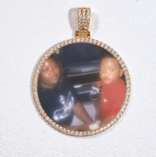 MEDIUM 3D CIRCLE CUSTOM PICTURE PENDANT