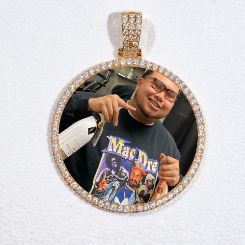 MEDIUM 3D CIRCLE CUSTOM PICTURE PENDANT