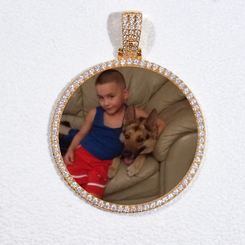 MEDIUM 3D CIRCLE CUSTOM PICTURE PENDANT