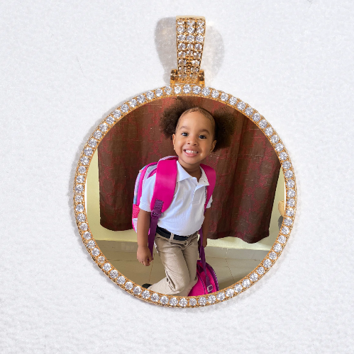 MEDIUM 3D CIRCLE CUSTOM PICTURE PENDANT