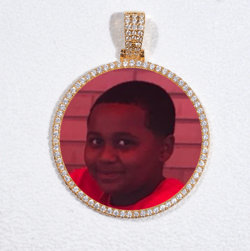 MEDIUM 3D CIRCLE CUSTOM PICTURE PENDANT