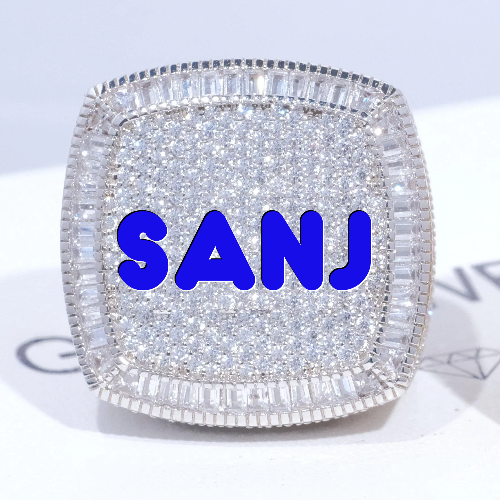 CUSTOM LETTER 3D ICED RING