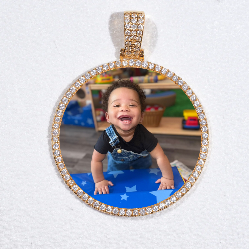 MEDIUM 3D CIRCLE CUSTOM PICTURE PENDANT